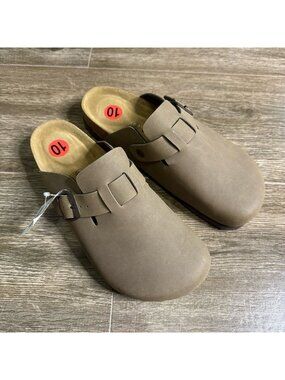 CUSHIONAIRE Sandalo con Plantare in Sughero Lane da Donna con + Comfort, Nero oleoso 37 EU